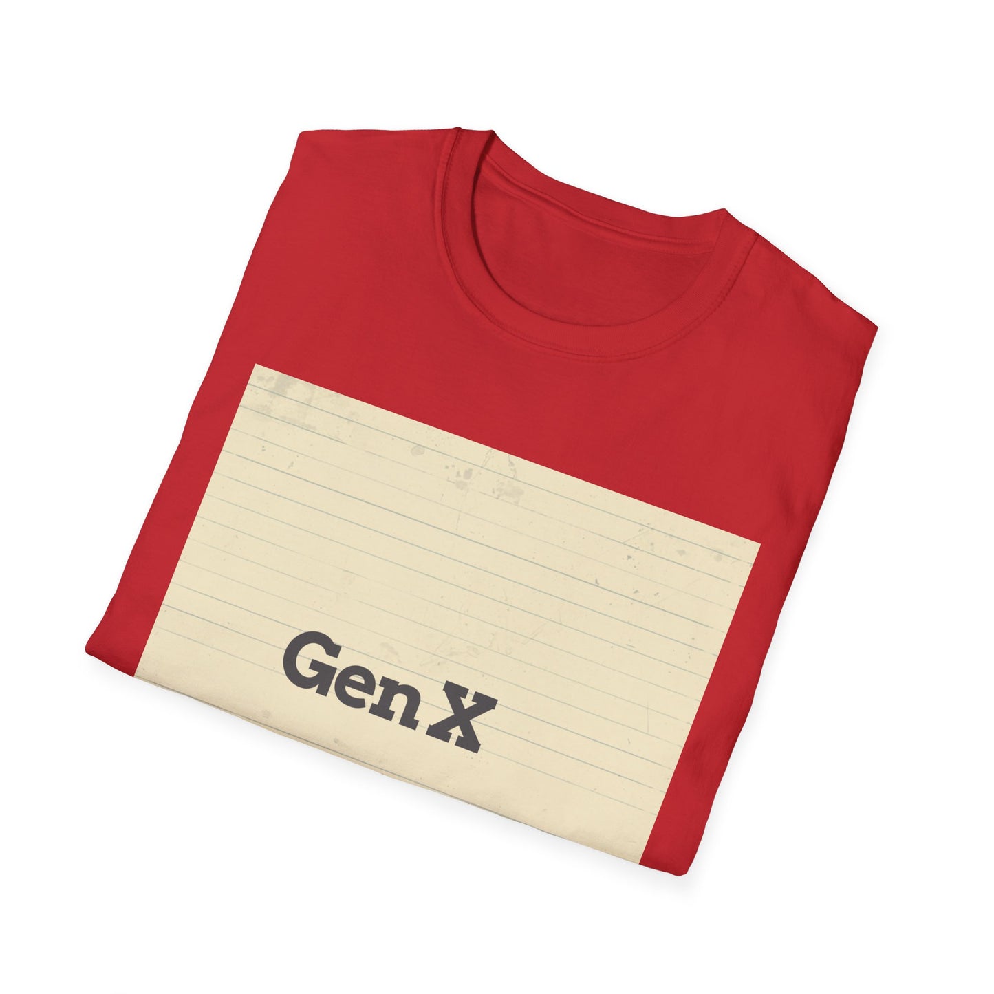 Gen X Vintage Notebook T-Shirt — "Gen X: The Last Unappreciated Generation"