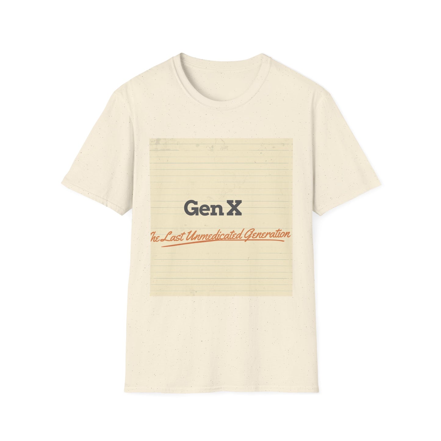 Gen X Vintage Notebook T-Shirt — "Gen X: The Last Unappreciated Generation"