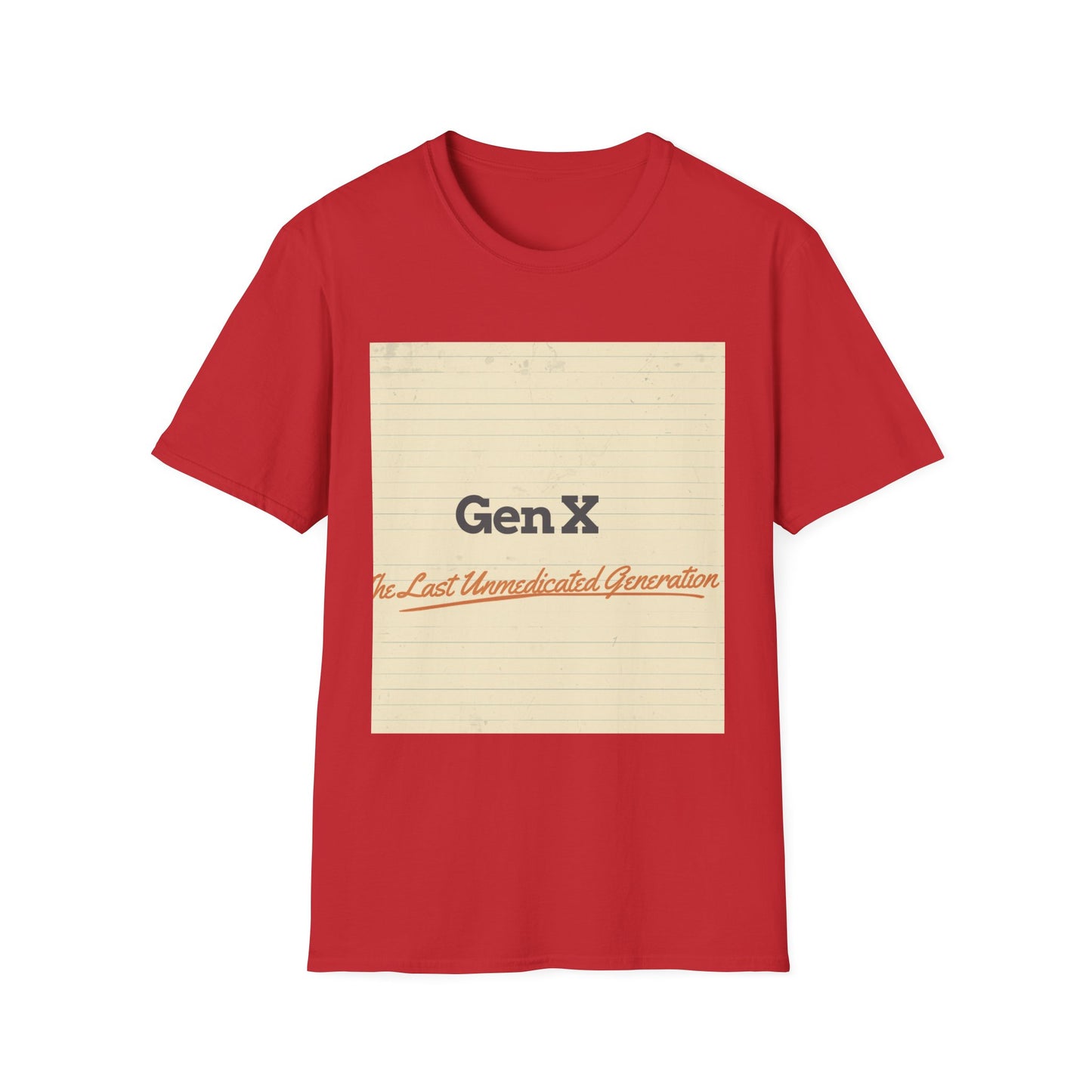 Gen X Vintage Notebook T-Shirt — "Gen X: The Last Unappreciated Generation"