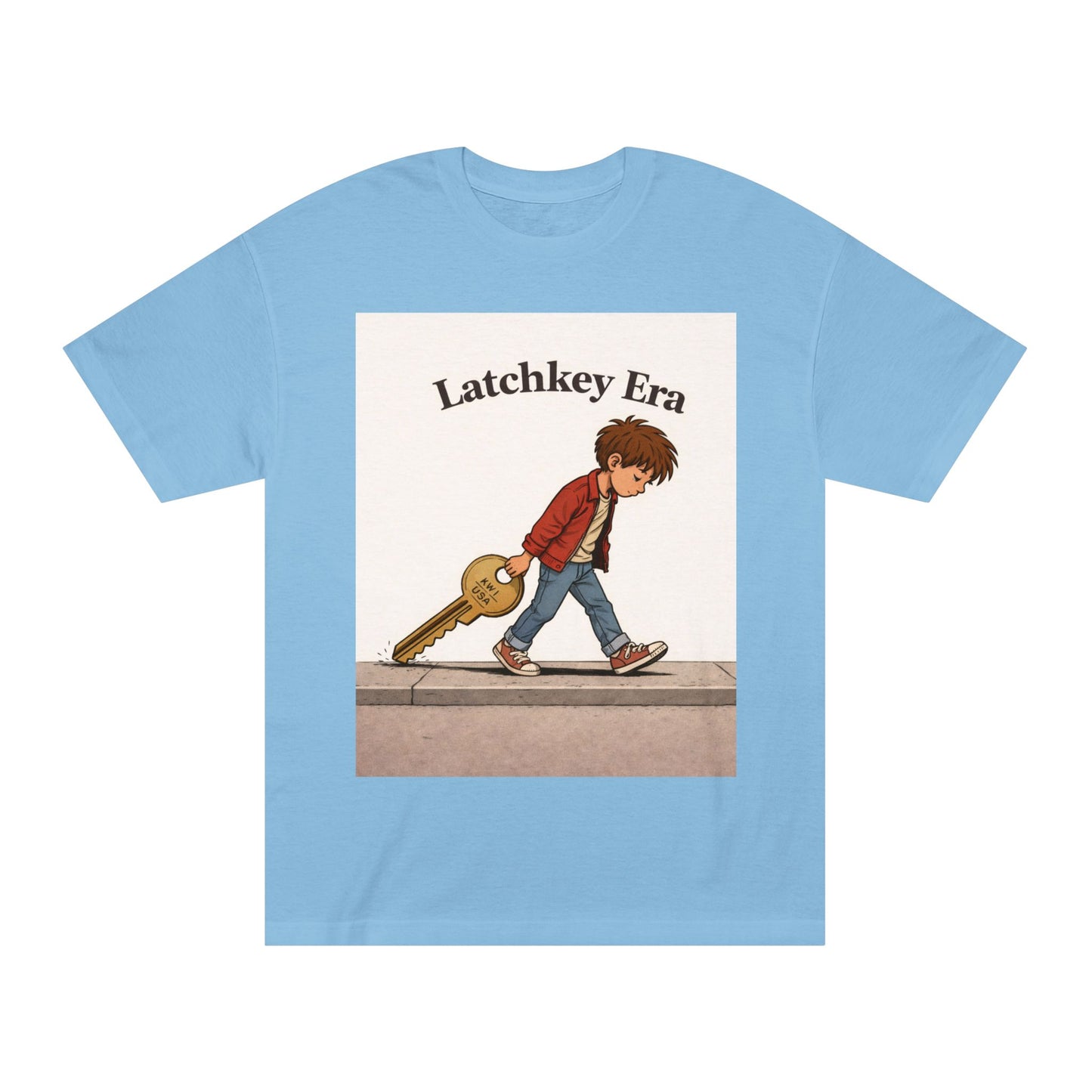 Latchkey Era Tee — Retro Kid Guitar Illustration T‑Shirt