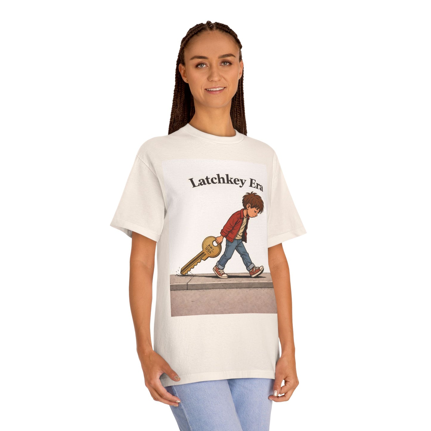 Latchkey Era Tee — Retro Kid Guitar Illustration T‑Shirt