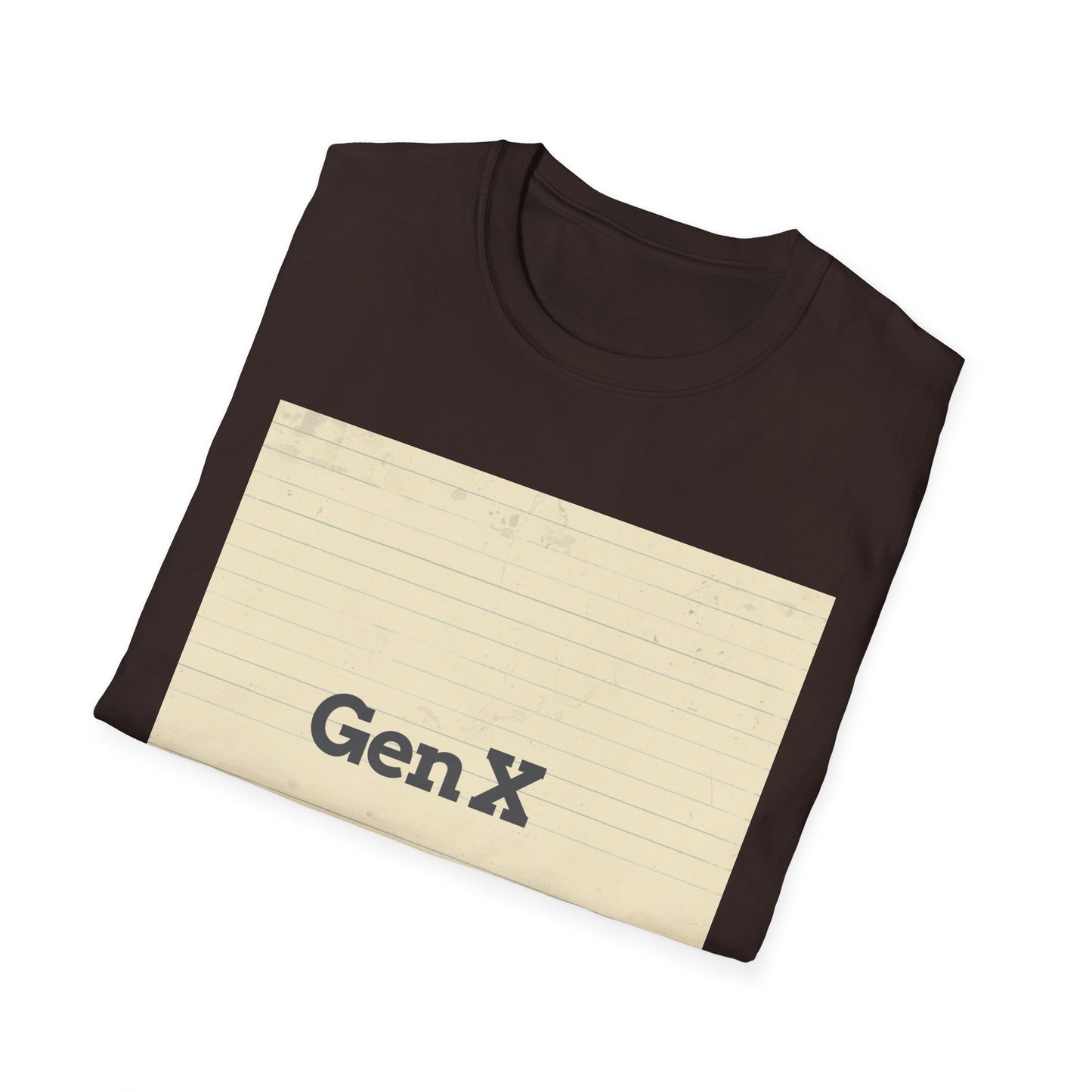 Gen X Vintage Notebook T-Shirt — "Gen X: The Last Unappreciated Generation"