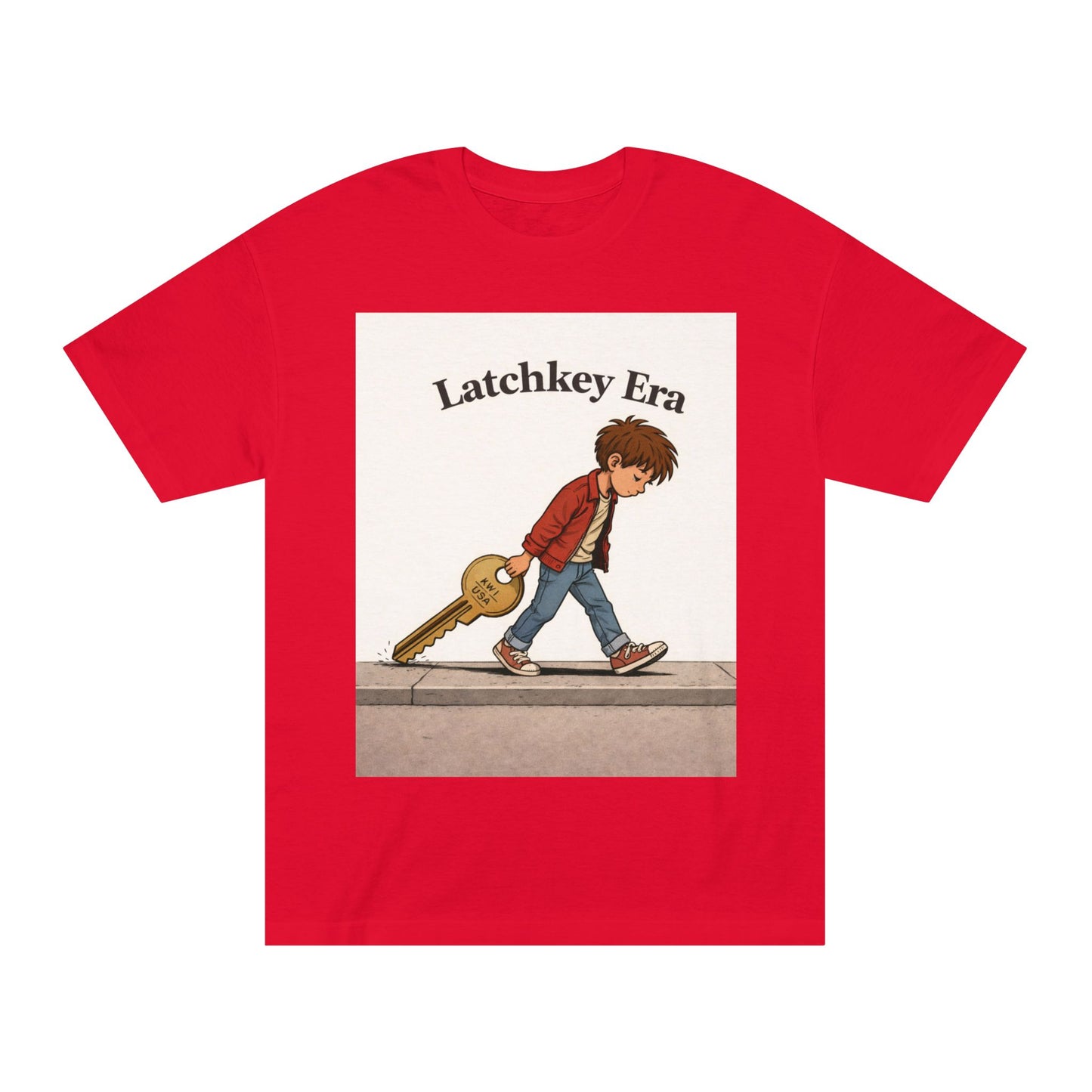 Latchkey Era Tee — Retro Kid Guitar Illustration T‑Shirt