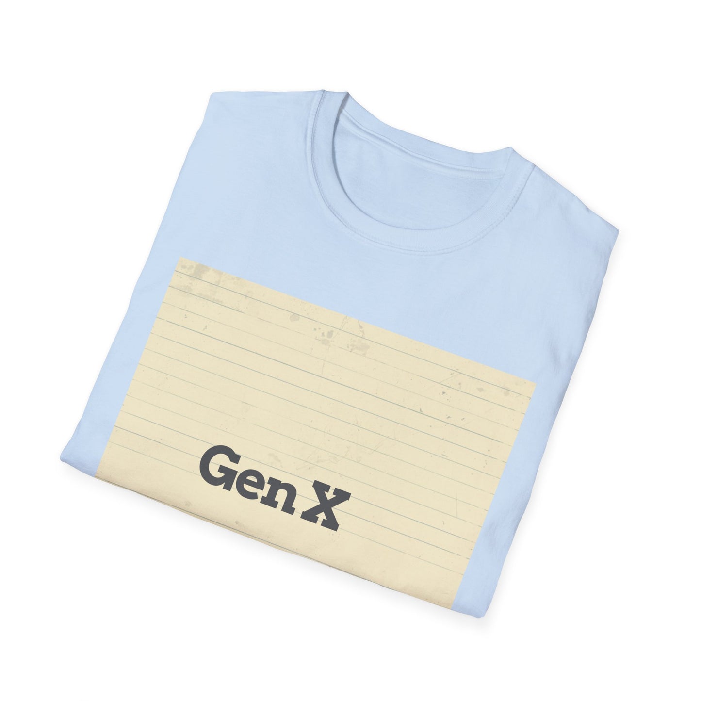 Gen X Vintage Notebook T-Shirt — "Gen X: The Last Unappreciated Generation"