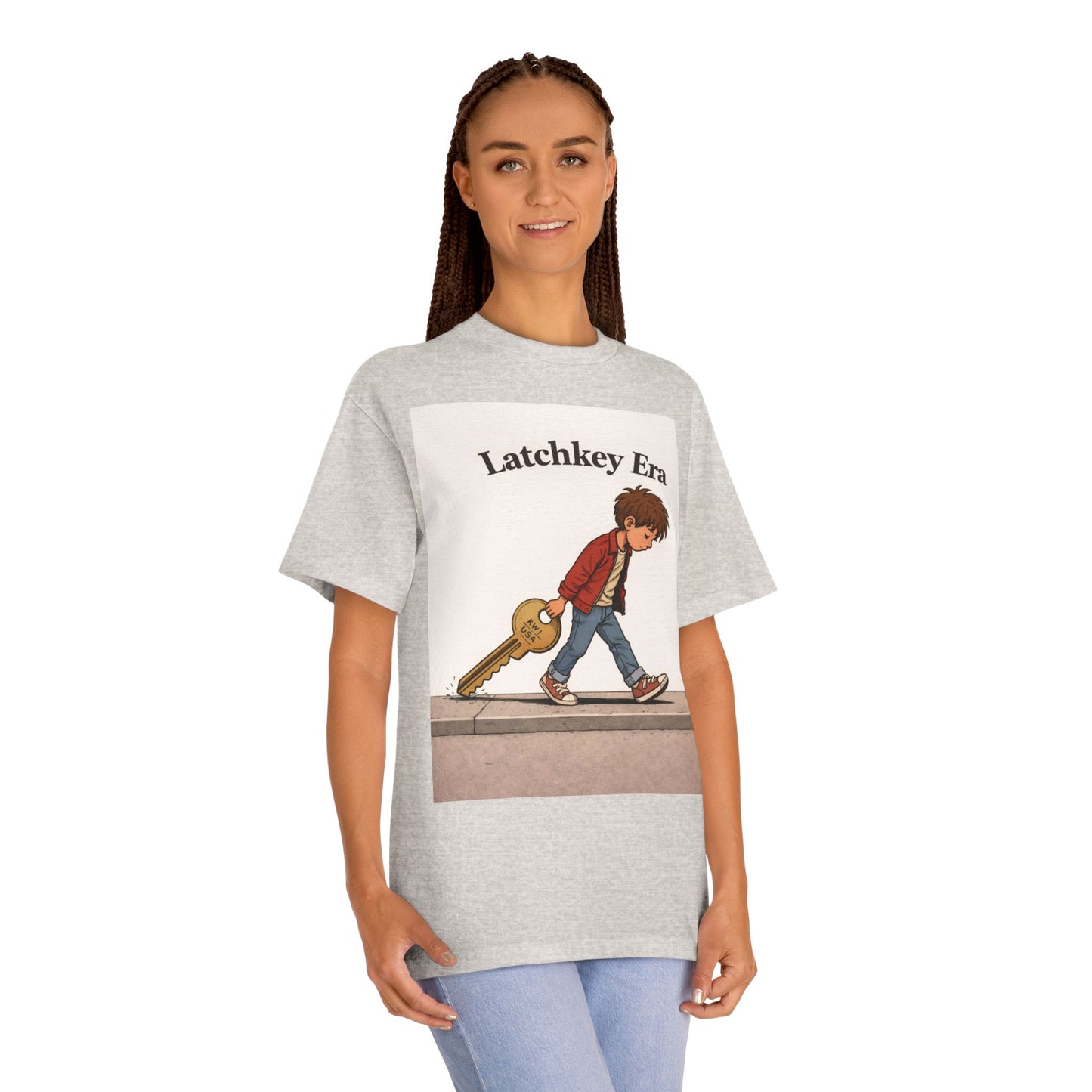 Latchkey Era Tee — Retro Kid Guitar Illustration T‑Shirt