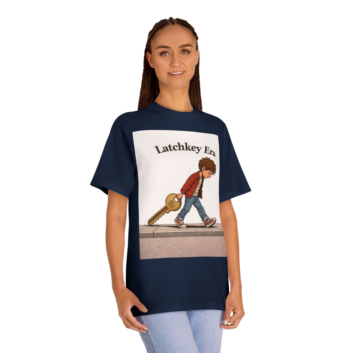 Latchkey Era Tee — Retro Kid Guitar Illustration T‑Shirt