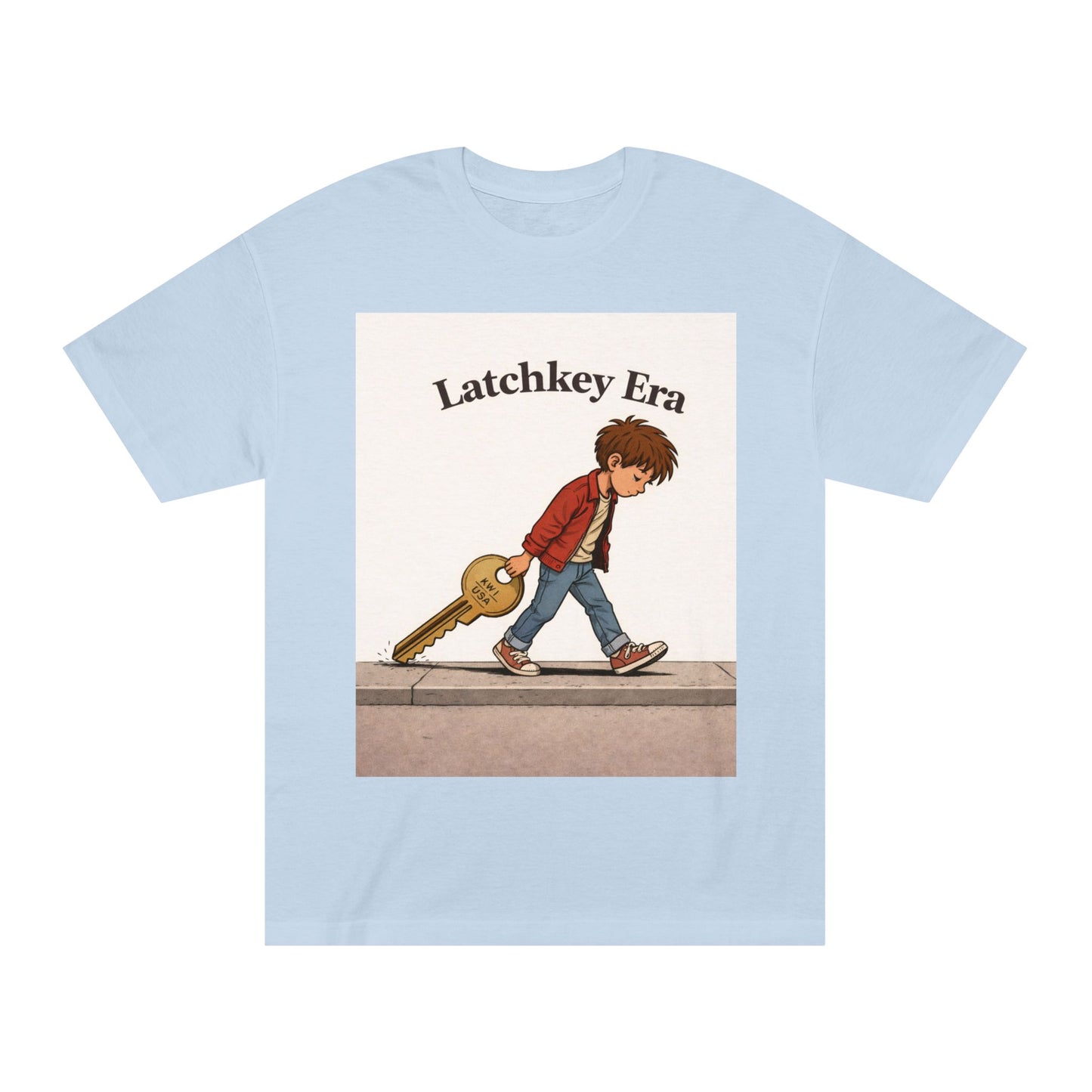 Latchkey Era Tee — Retro Kid Guitar Illustration T‑Shirt