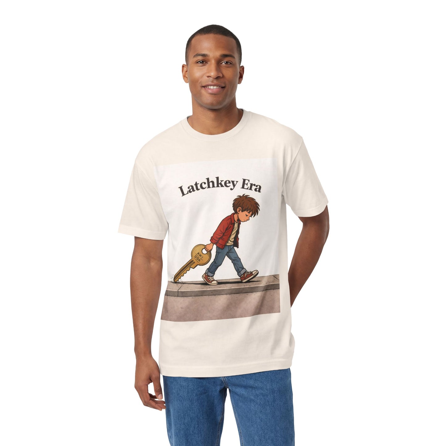 Latchkey Era Tee — Retro Kid Guitar Illustration T‑Shirt