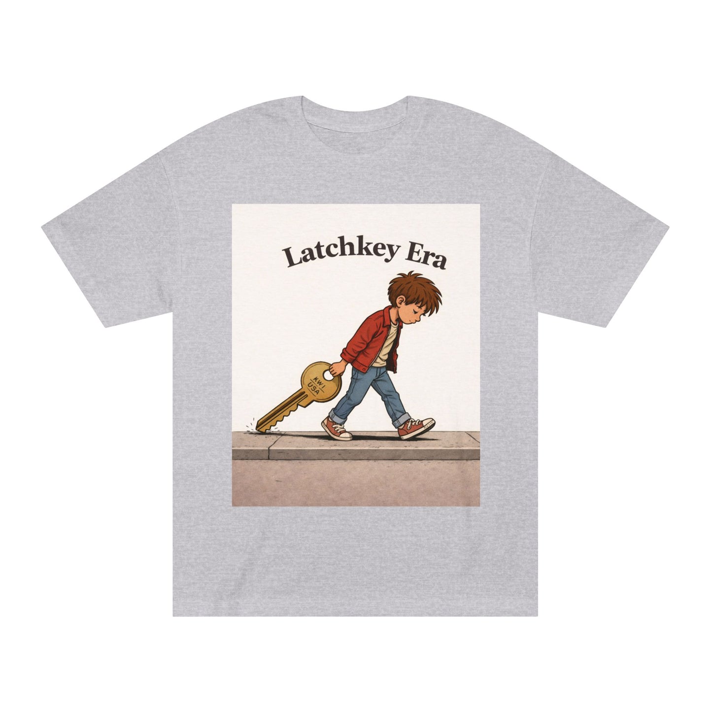 Latchkey Era Tee — Retro Kid Guitar Illustration T‑Shirt
