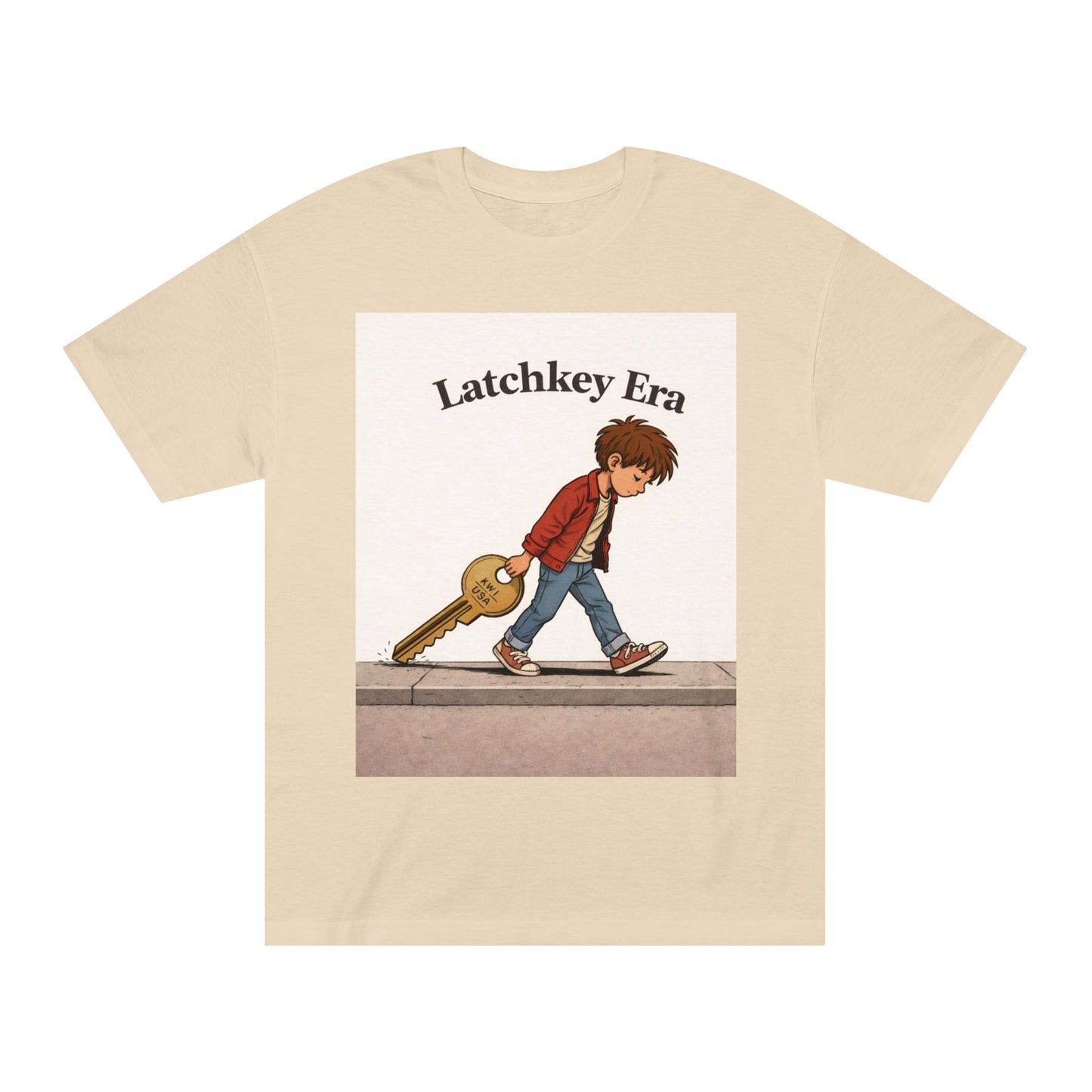 Latchkey Era Tee — Retro Kid Guitar Illustration T‑Shirt