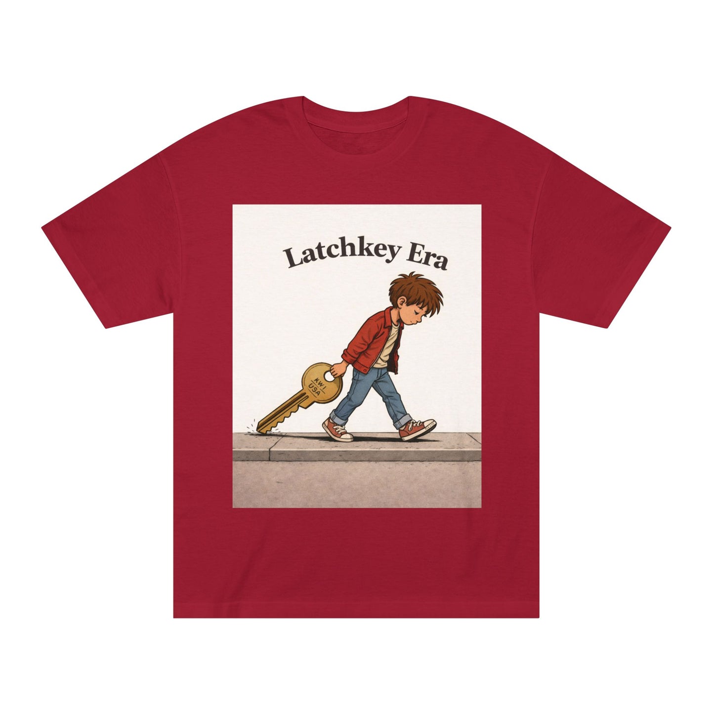 Latchkey Era Tee — Retro Kid Guitar Illustration T‑Shirt