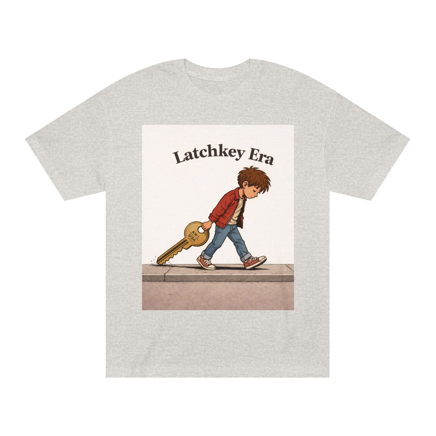 Latchkey Era Tee — Retro Kid Guitar Illustration T‑Shirt