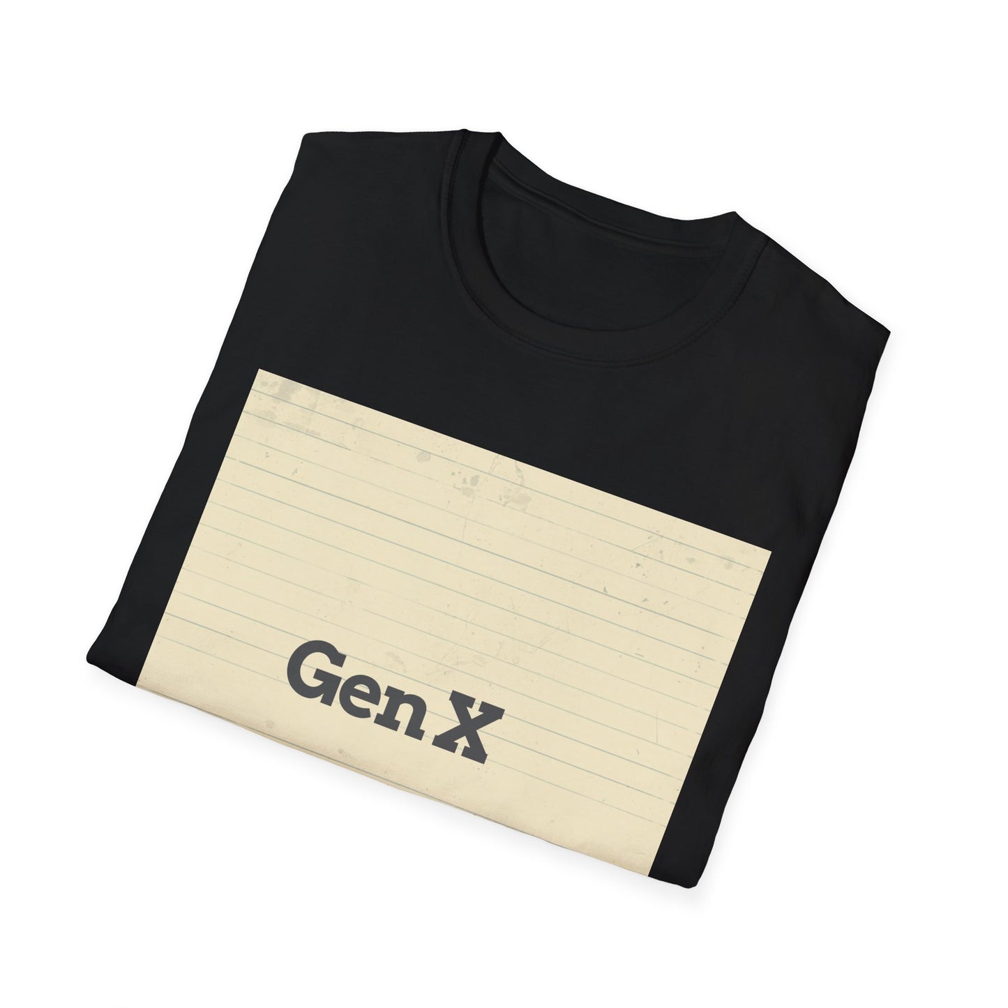Gen X Vintage Notebook T-Shirt — "Gen X: The Last Unappreciated Generation"