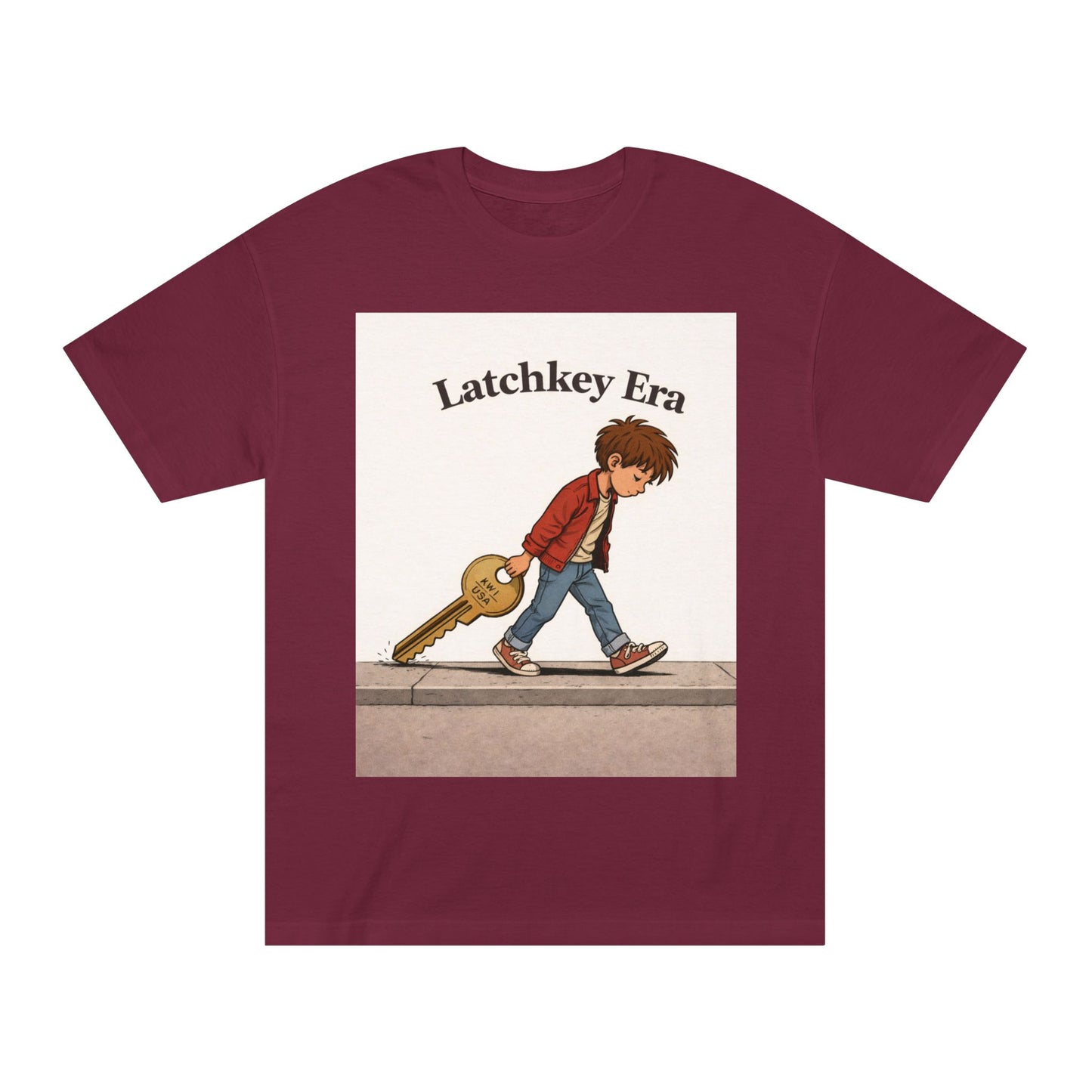 Latchkey Era Tee — Retro Kid Guitar Illustration T‑Shirt