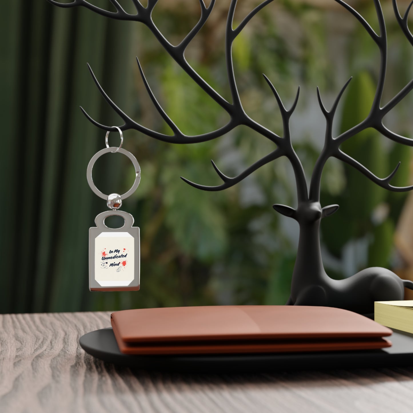 Rectangle Keyring — “In My Unmedicated Mind” Photo Keychain