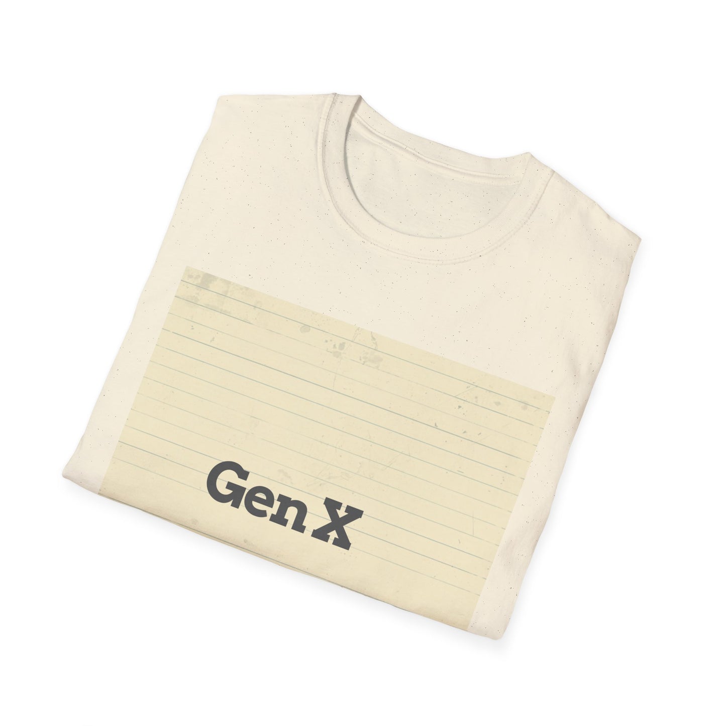 Gen X Vintage Notebook T-Shirt — "Gen X: The Last Unappreciated Generation"