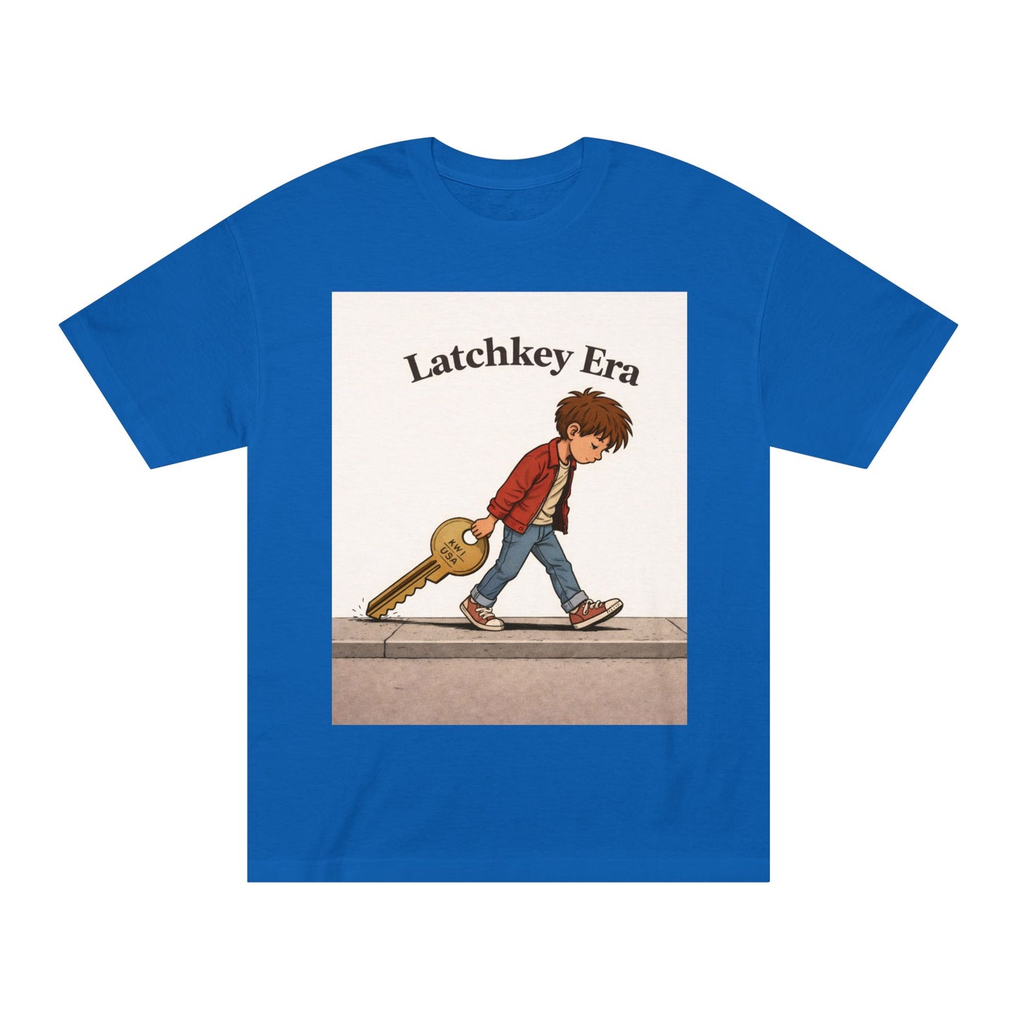 Latchkey Era Tee — Retro Kid Guitar Illustration T‑Shirt