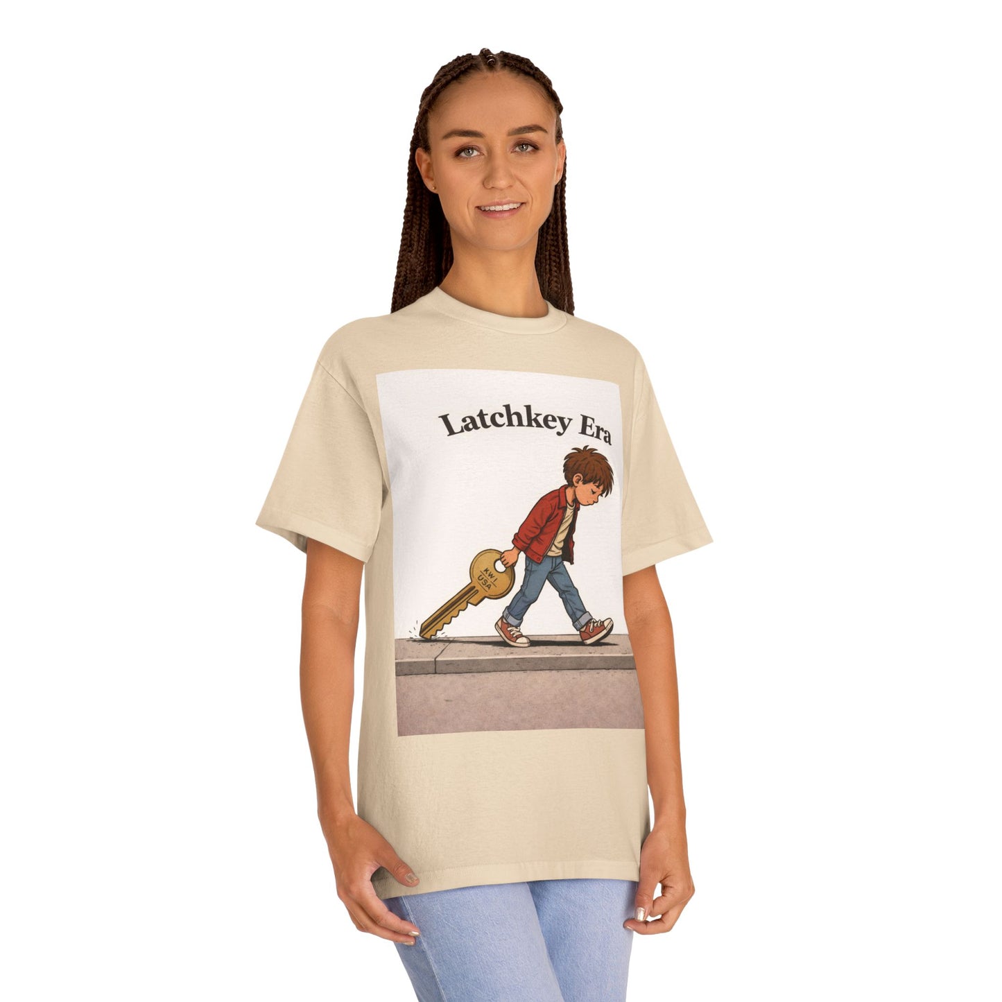 Latchkey Era Tee — Retro Kid Guitar Illustration T‑Shirt