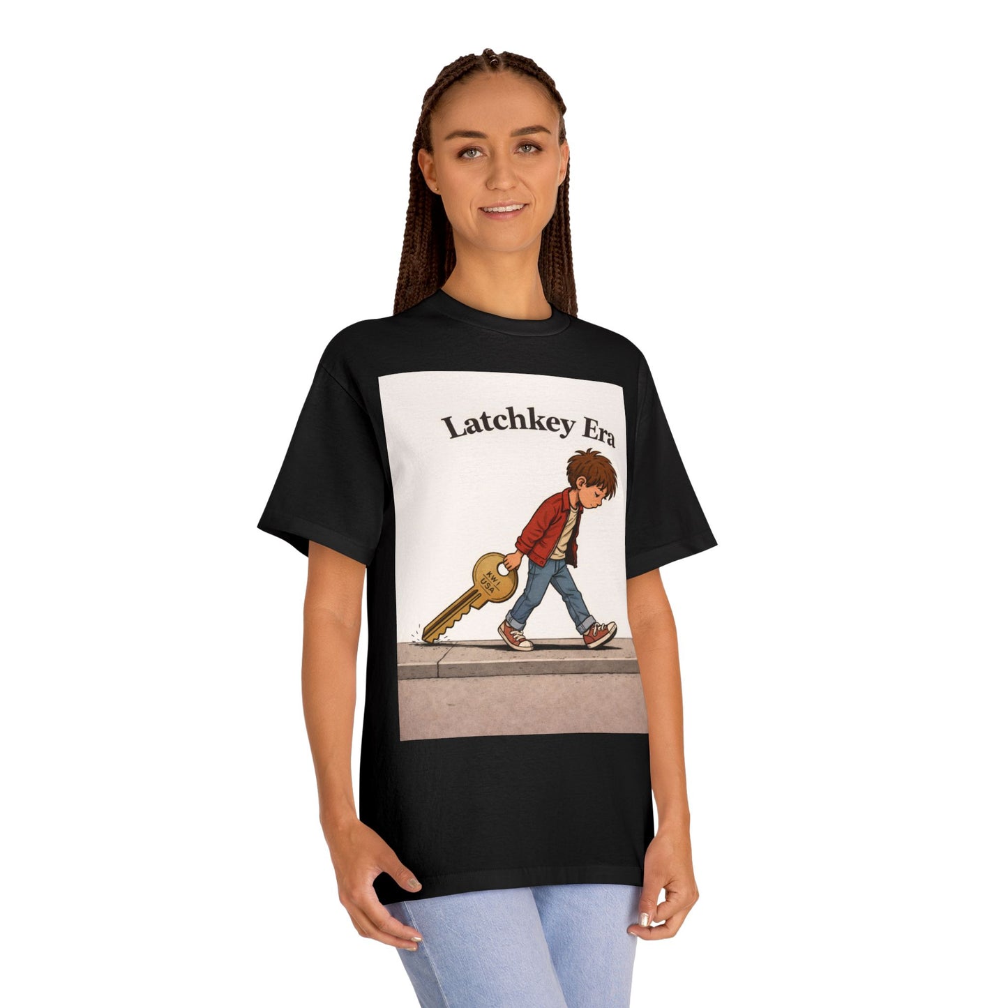 Latchkey Era Tee — Retro Kid Guitar Illustration T‑Shirt