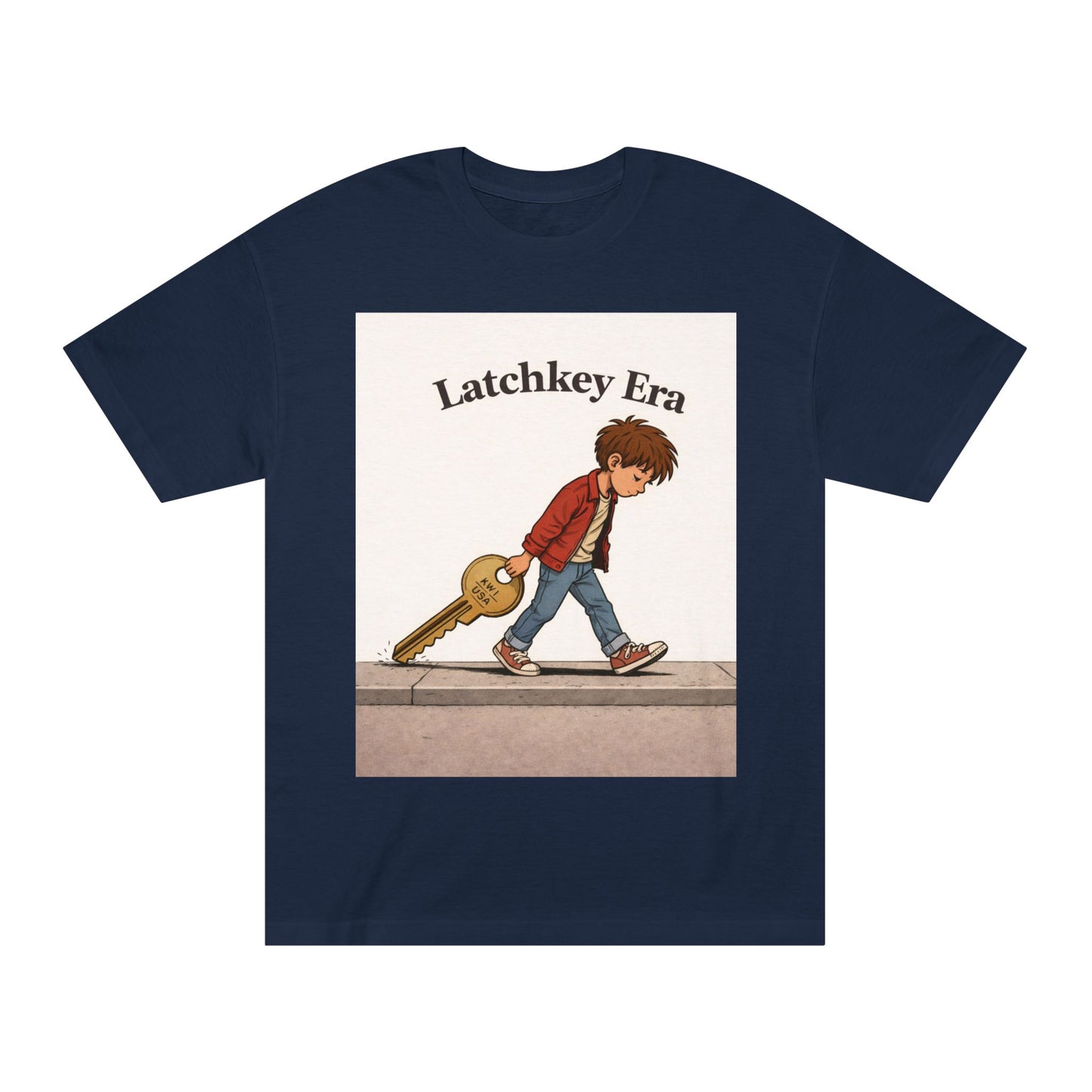 Latchkey Era Tee — Retro Kid Guitar Illustration T‑Shirt