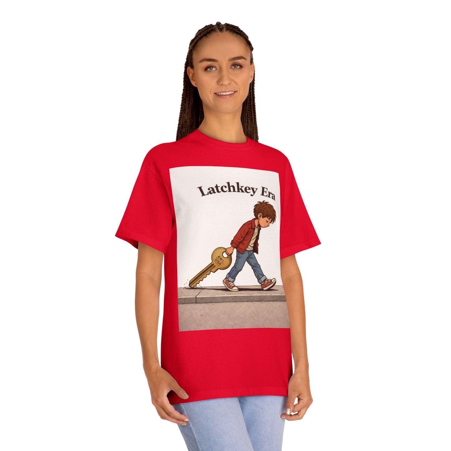 Latchkey Era Tee — Retro Kid Guitar Illustration T‑Shirt