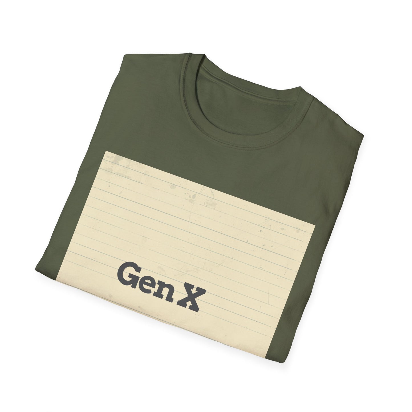Gen X Vintage Notebook T-Shirt — "Gen X: The Last Unappreciated Generation"