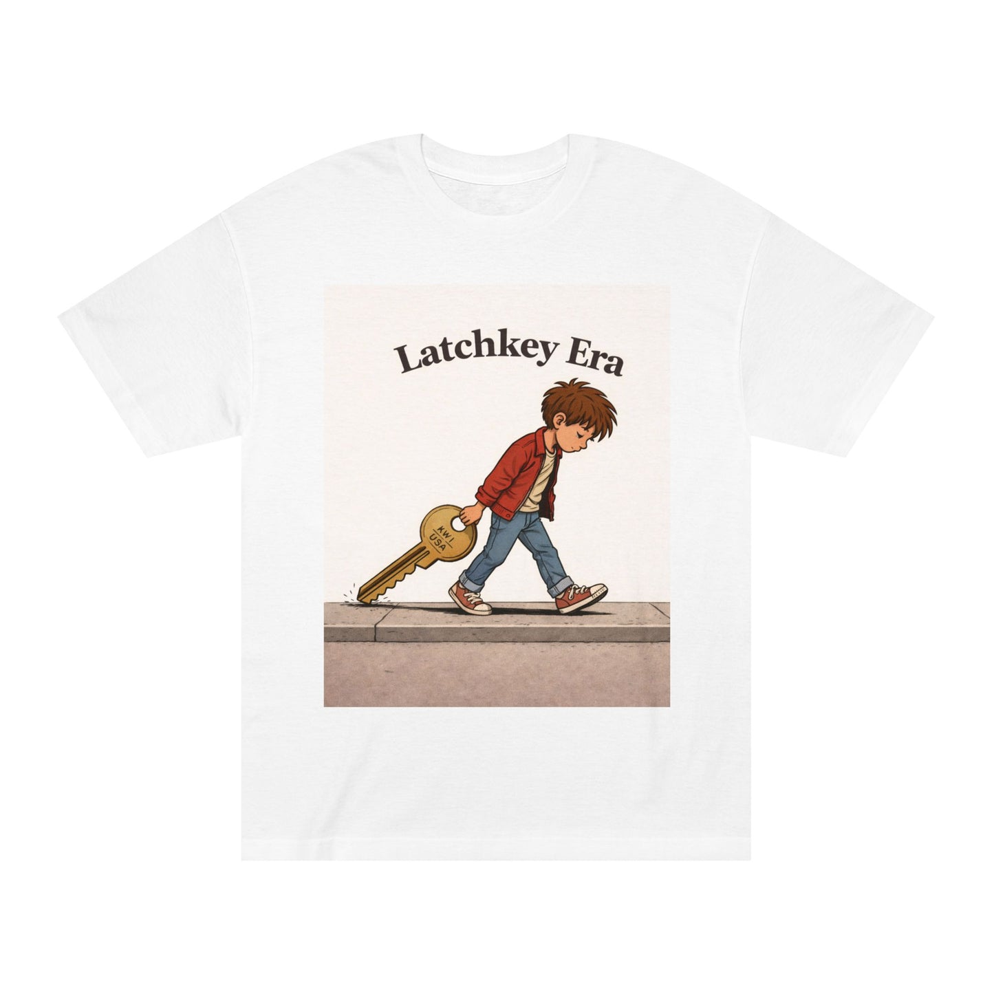 Latchkey Era Tee — Retro Kid Guitar Illustration T‑Shirt