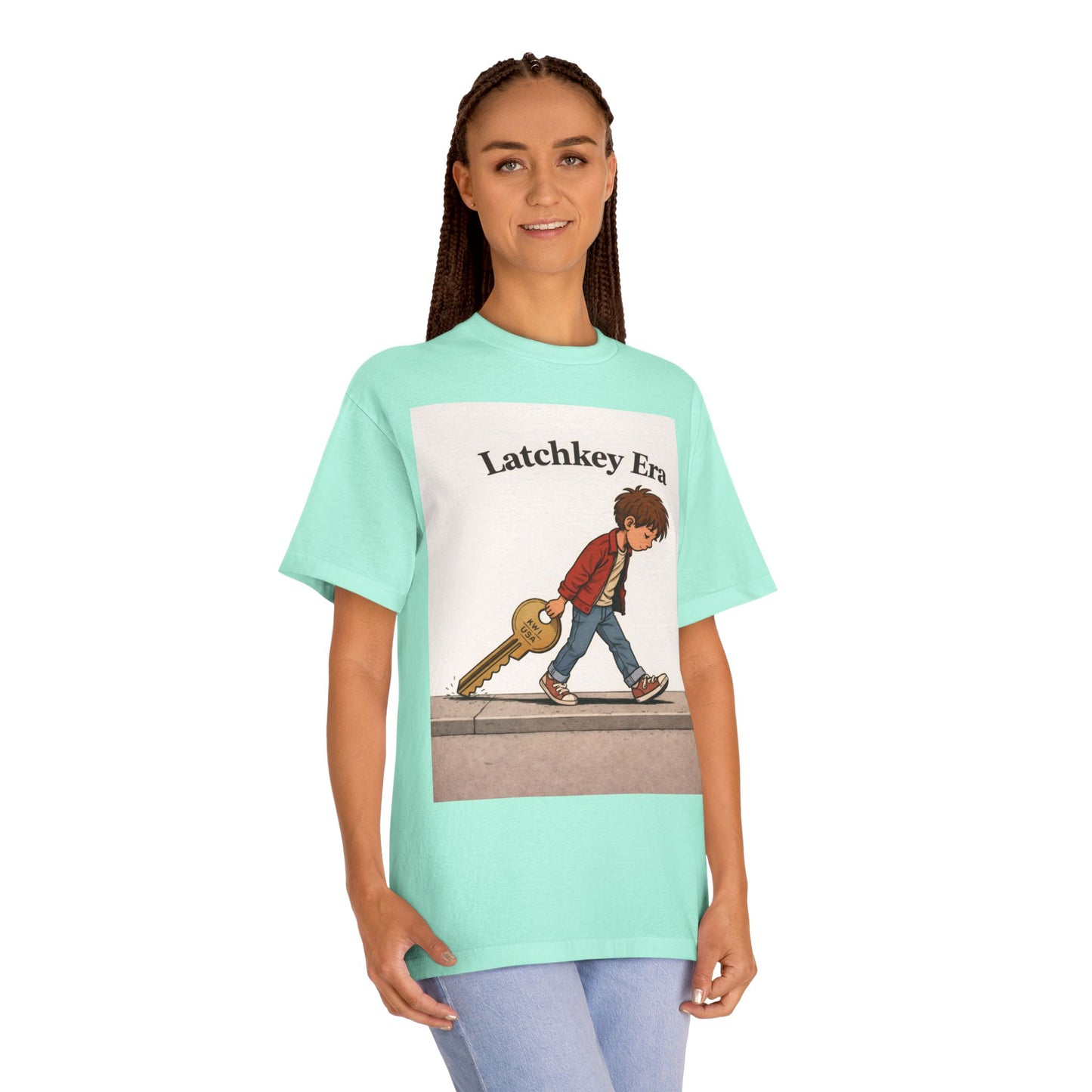 Latchkey Era Tee — Retro Kid Guitar Illustration T‑Shirt