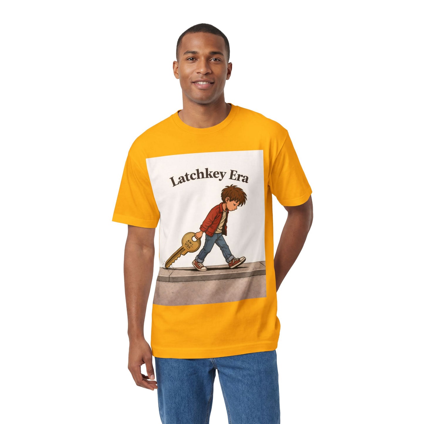 Latchkey Era Tee — Retro Kid Guitar Illustration T‑Shirt