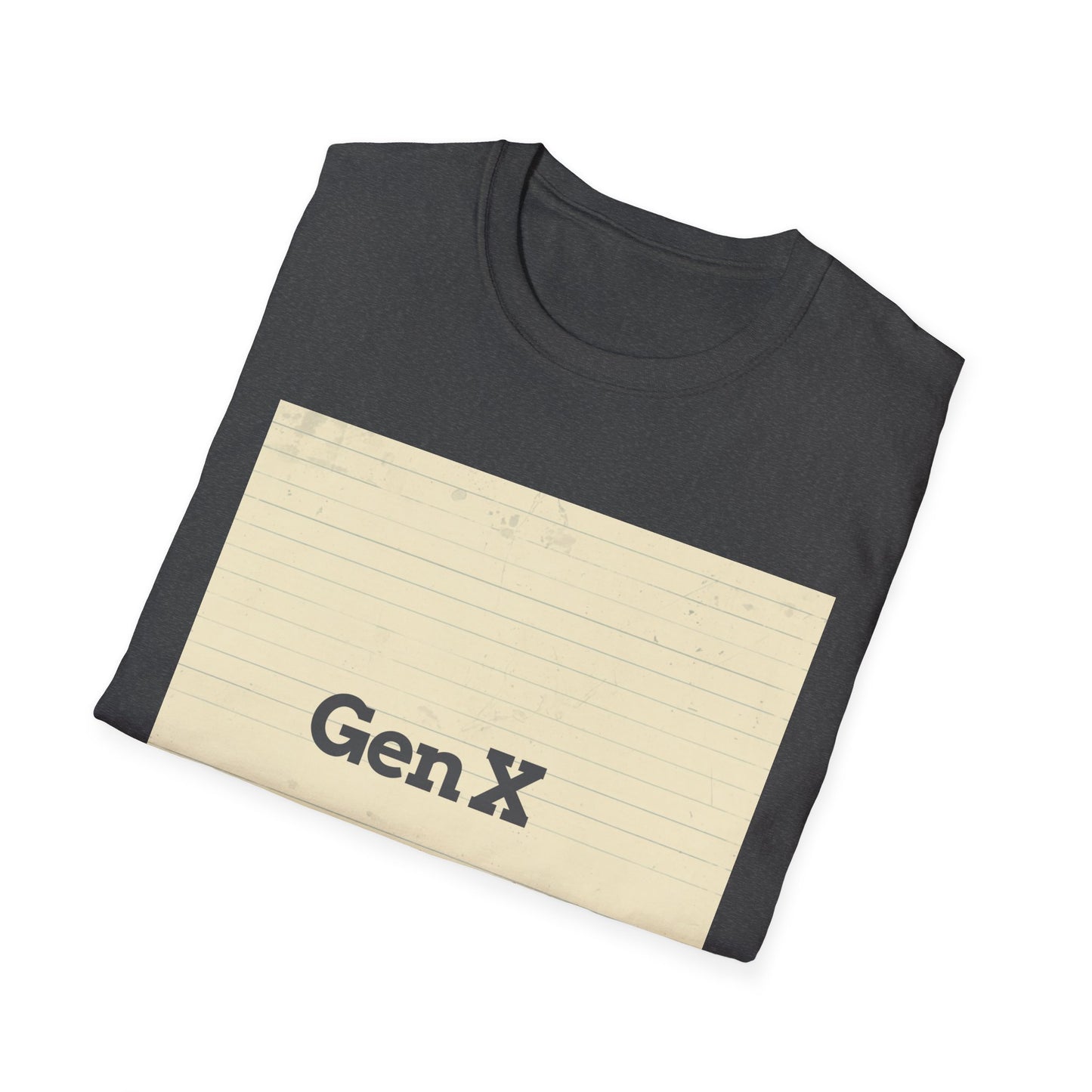 Gen X Vintage Notebook T-Shirt — "Gen X: The Last Unappreciated Generation"