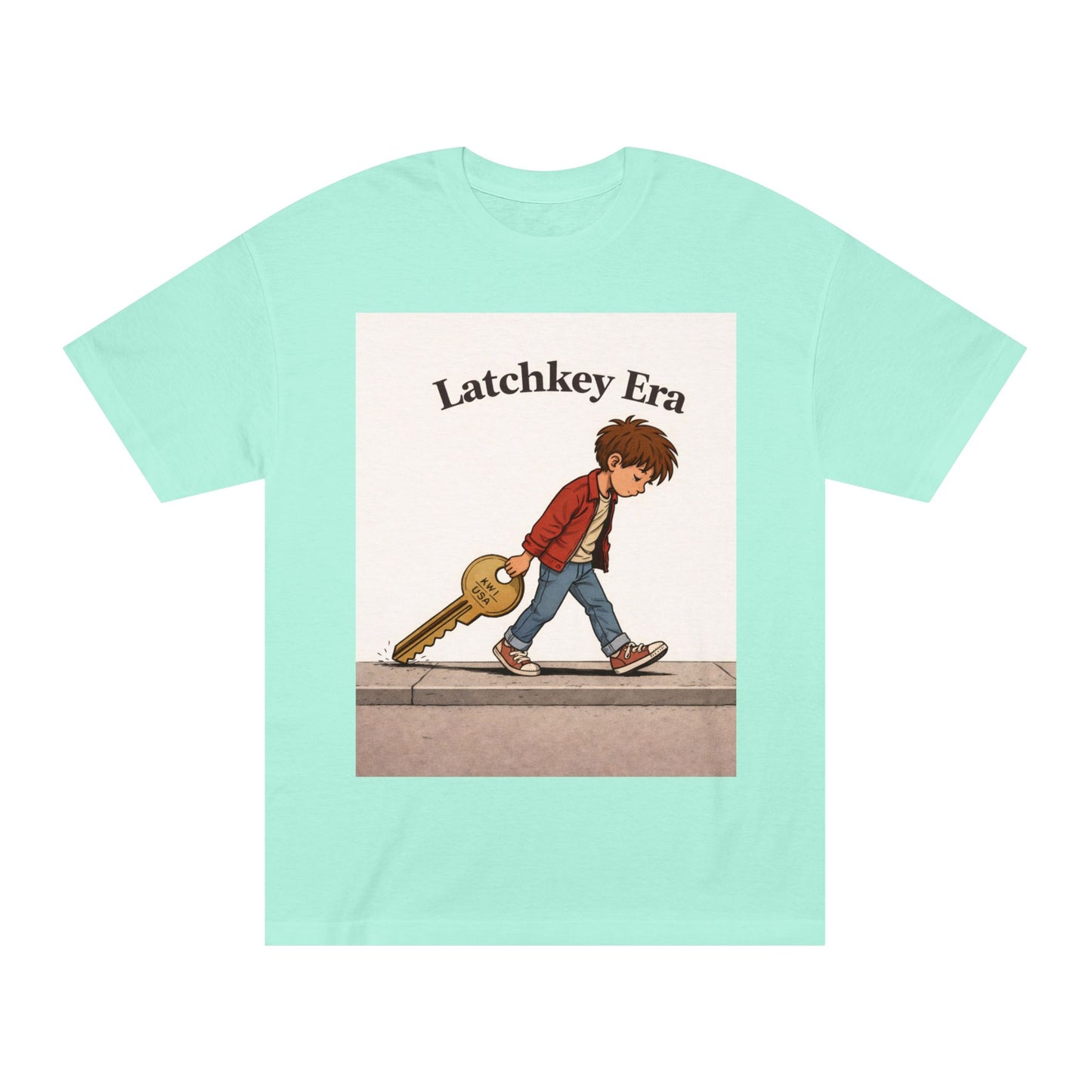 Latchkey Era Tee — Retro Kid Guitar Illustration T‑Shirt