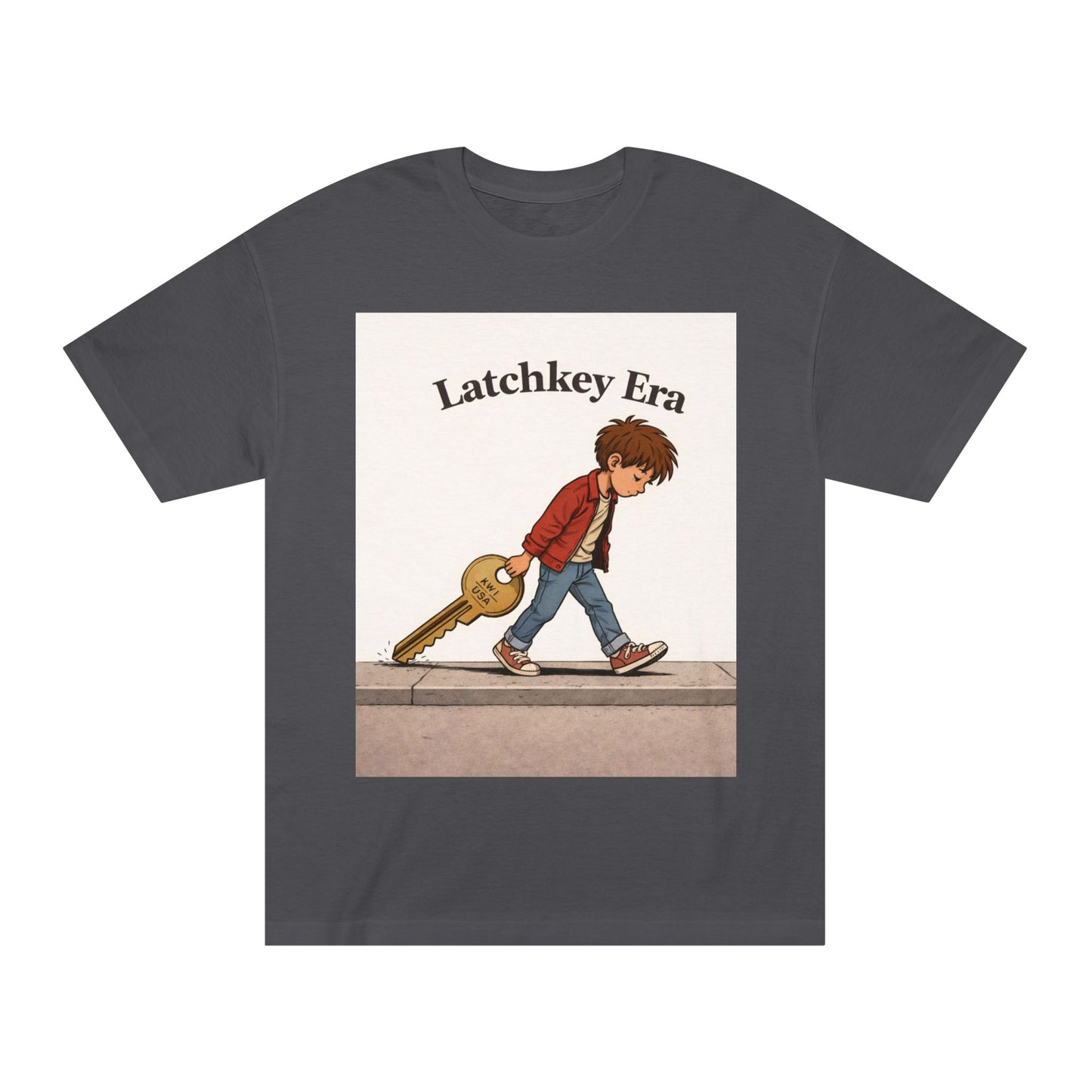 Latchkey Era Tee — Retro Kid Guitar Illustration T‑Shirt