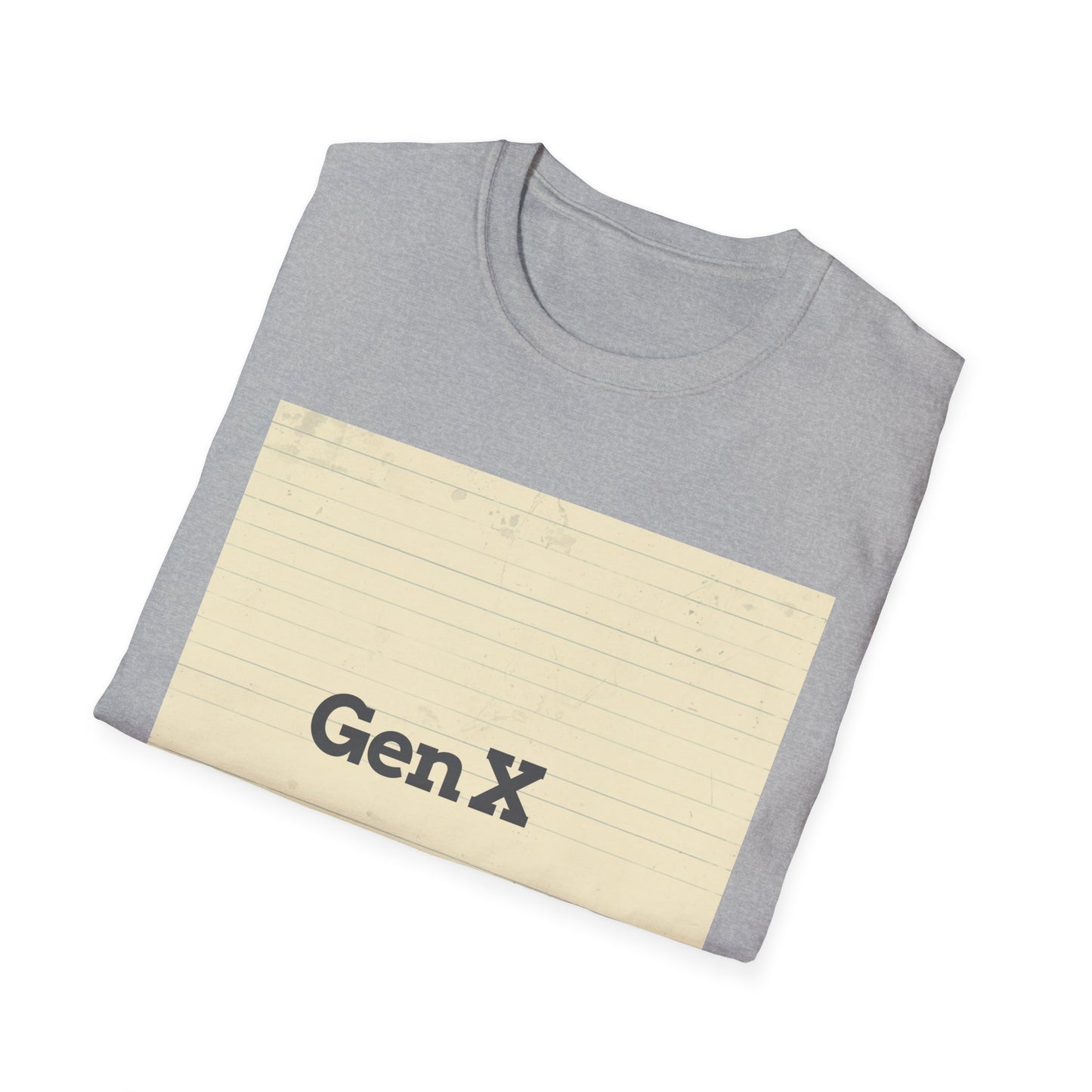 Gen X Vintage Notebook T-Shirt — "Gen X: The Last Unappreciated Generation"