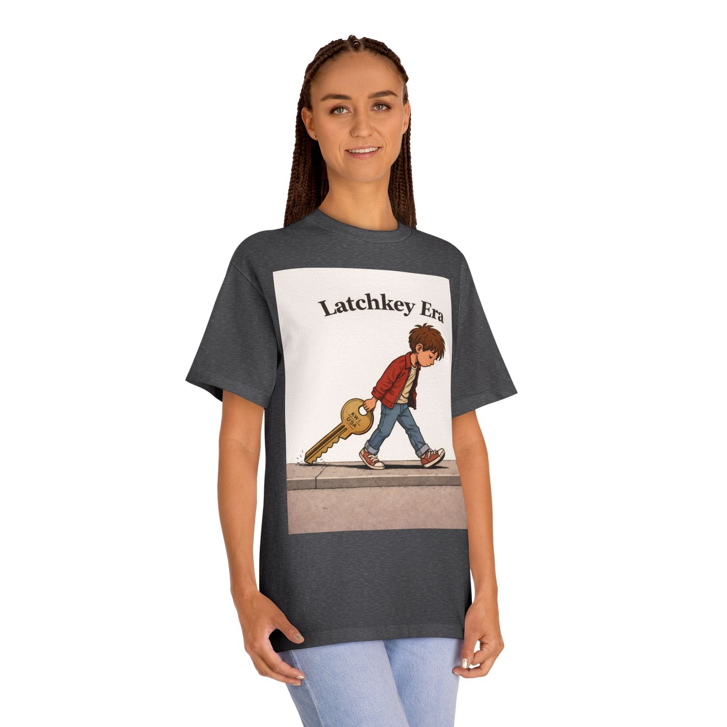 Latchkey Era Tee — Retro Kid Guitar Illustration T‑Shirt