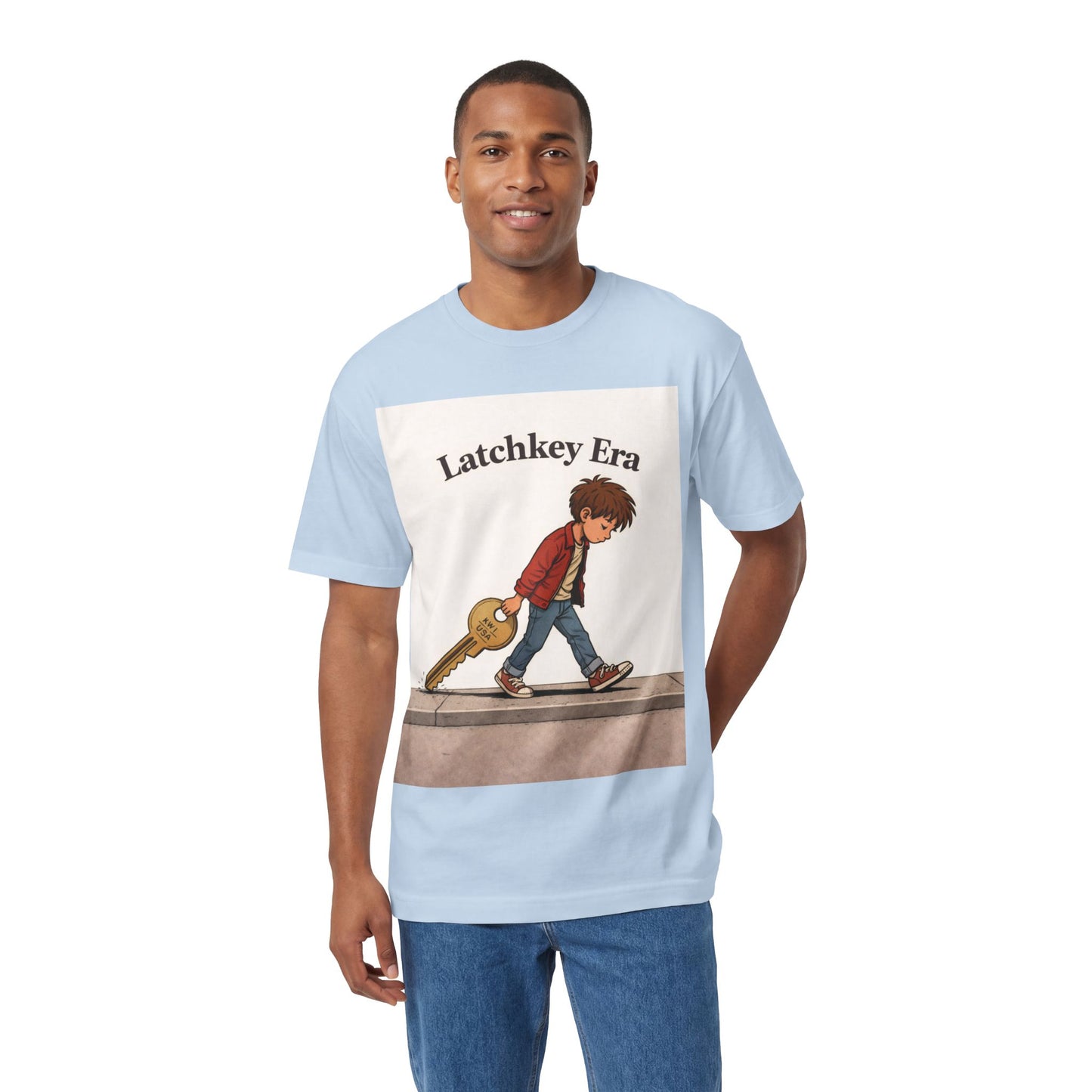 Latchkey Era Tee — Retro Kid Guitar Illustration T‑Shirt