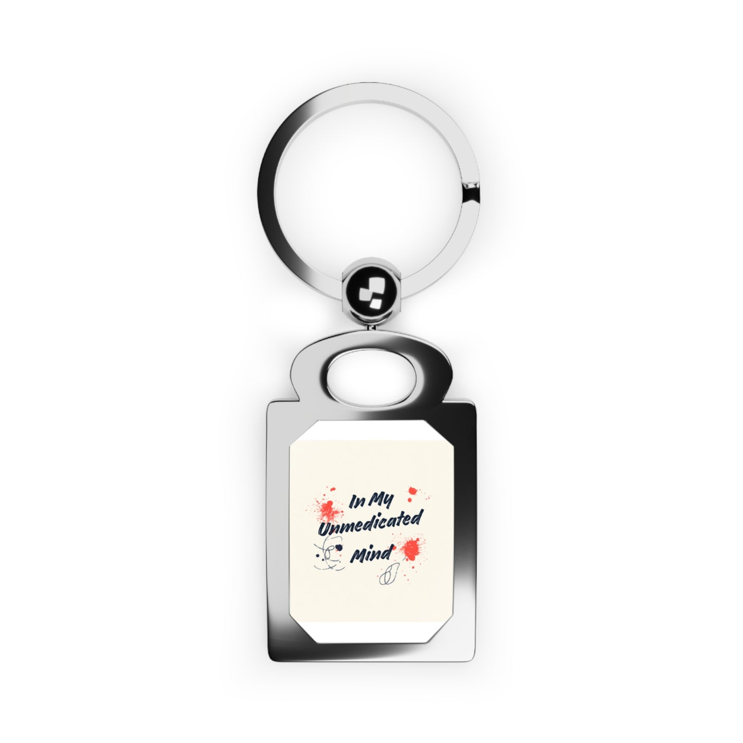 Rectangle Keyring — “In My Unmedicated Mind” Photo Keychain