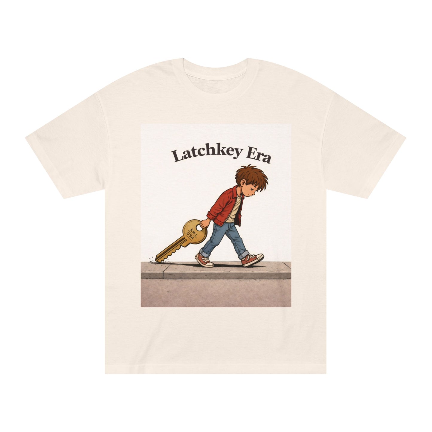 Latchkey Era Tee — Retro Kid Guitar Illustration T‑Shirt