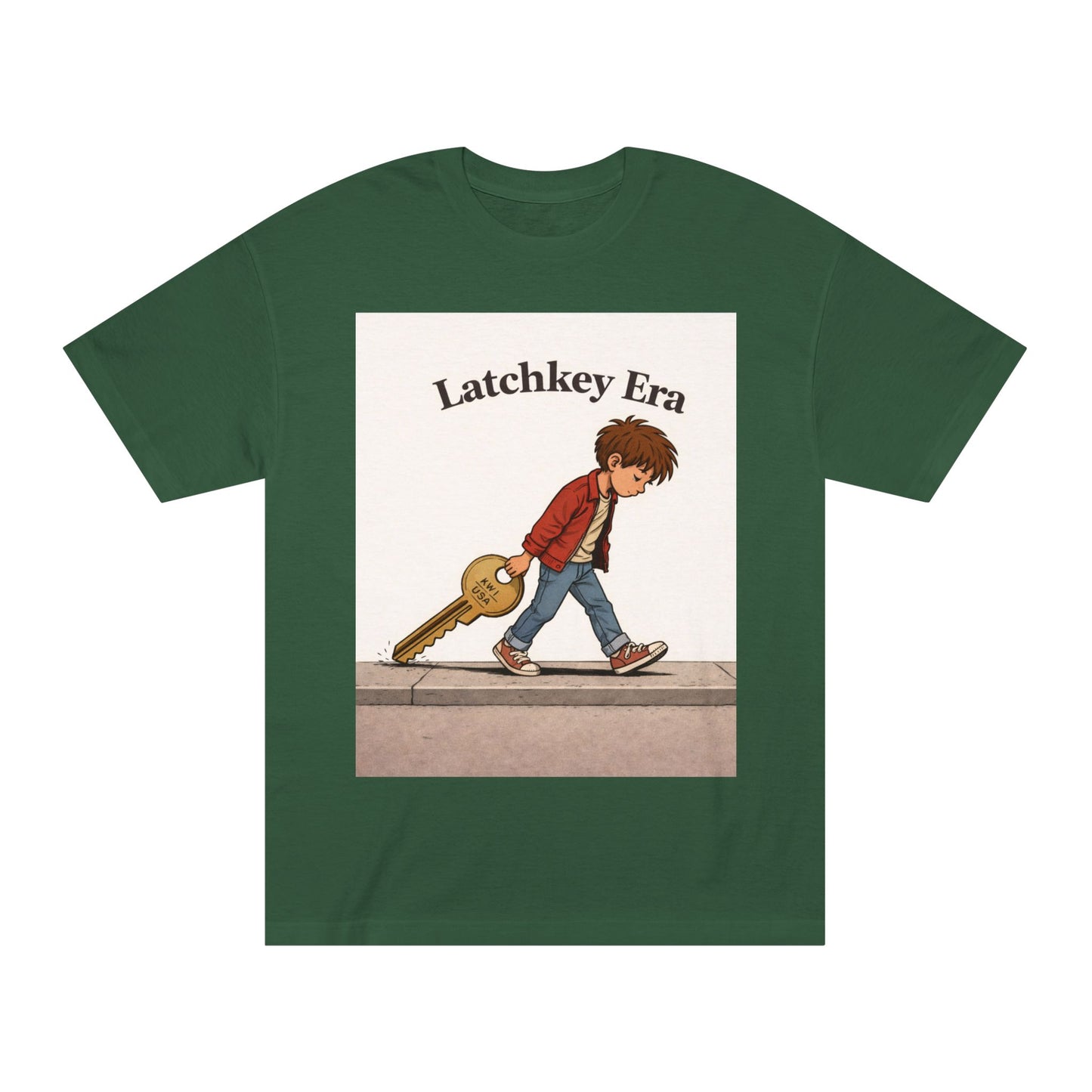 Latchkey Era Tee — Retro Kid Guitar Illustration T‑Shirt