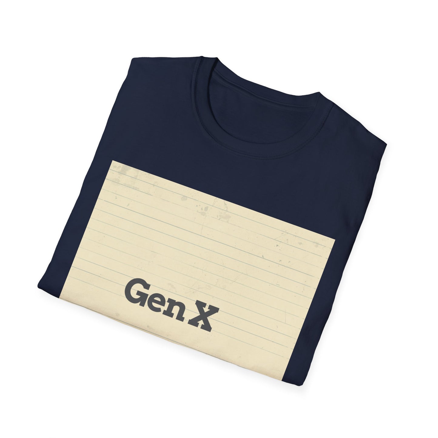 Gen X Vintage Notebook T-Shirt — "Gen X: The Last Unappreciated Generation"