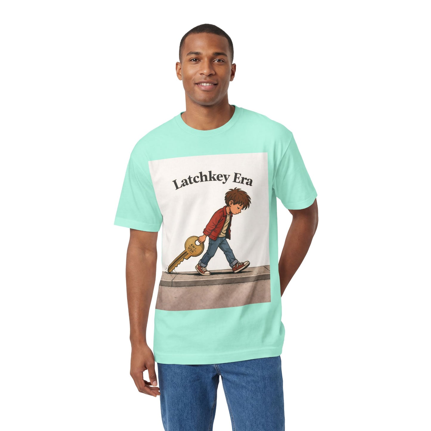 Latchkey Era Tee — Retro Kid Guitar Illustration T‑Shirt