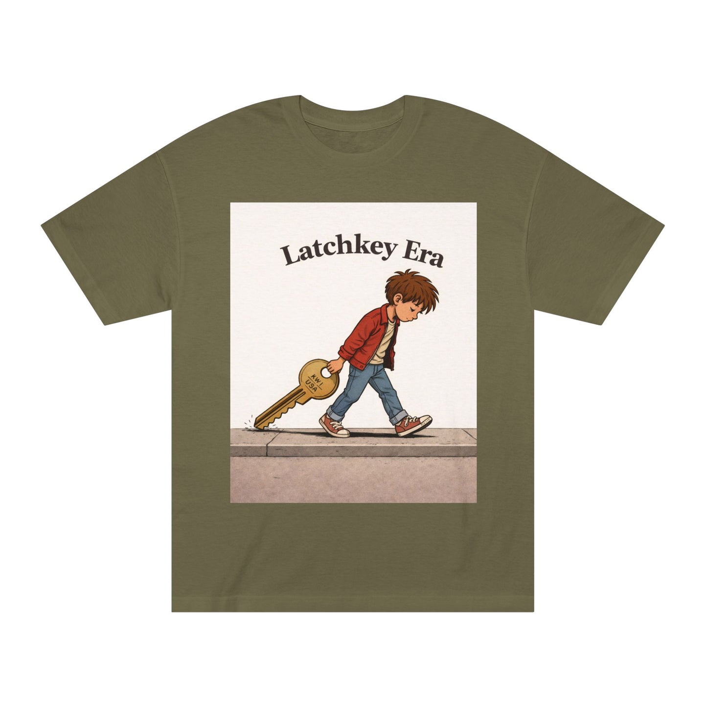 Latchkey Era Tee — Retro Kid Guitar Illustration T‑Shirt