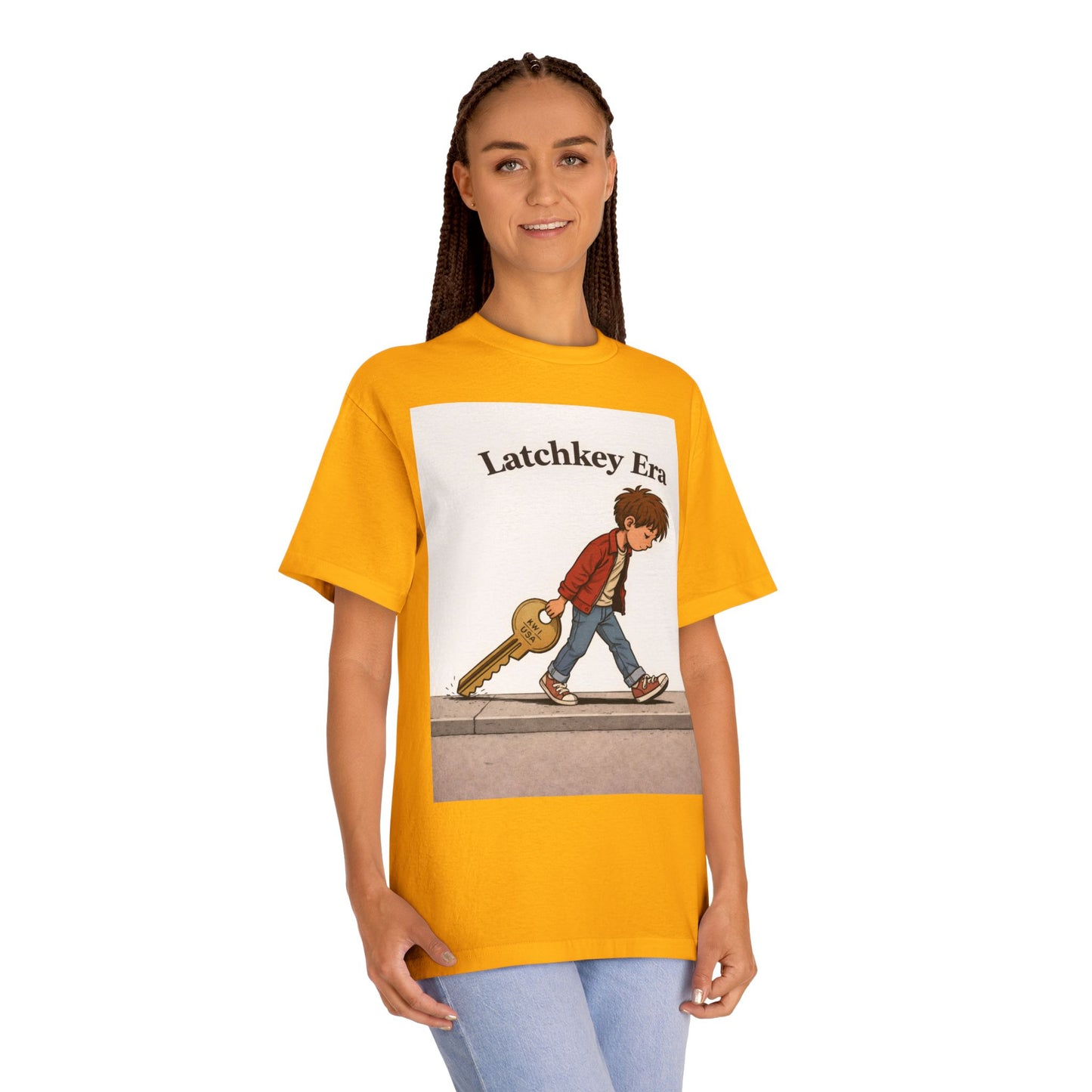 Latchkey Era Tee — Retro Kid Guitar Illustration T‑Shirt