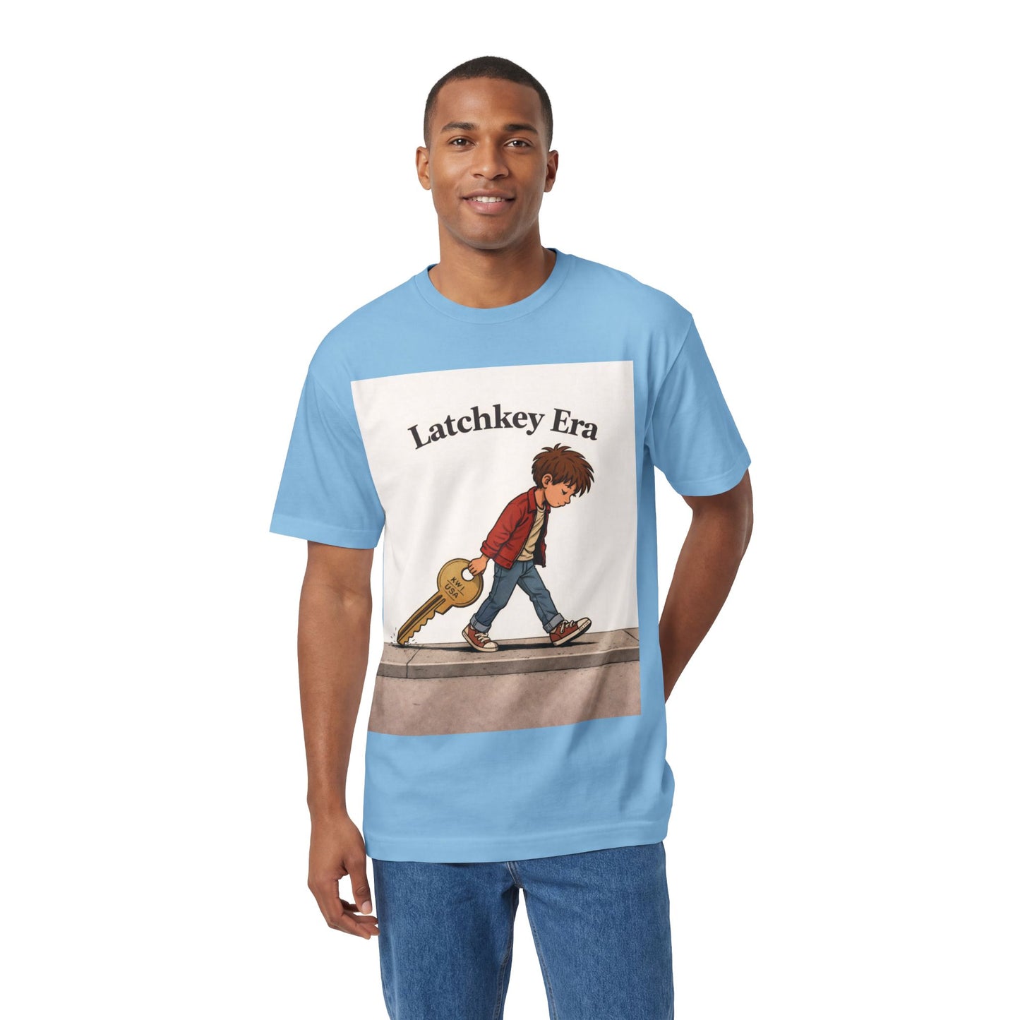 Latchkey Era Tee — Retro Kid Guitar Illustration T‑Shirt